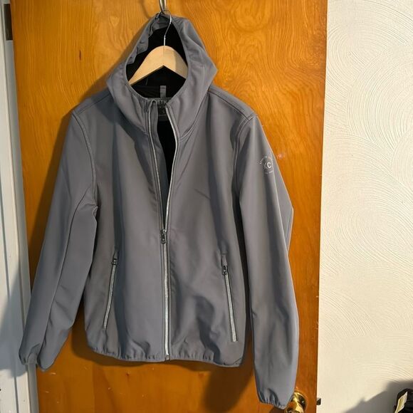 Kenneth Cole Jacket Mens Small Gray Zip Pockets Fleece Lined - Picture 1 of 5